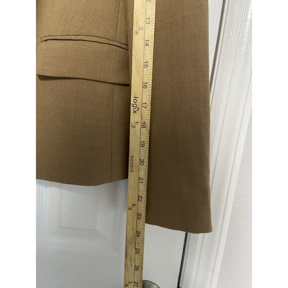 J.Crew Blazer Women’s Sz 2 Camel Wool Blend Schoolboy - Picture 11 of 14